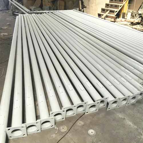 Manufactures 5m 8m 12m Q535 galvanized metal pole for lighting/ornamental lighting pole