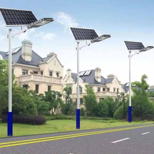 High quality double arms street light pole lamp factory made for use on city roads